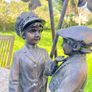 metal bronze style lamp Image 2