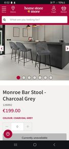 Monroe Bar Stool - Charcoal Grey