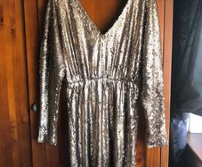 All items reduced! Boohoo gold sequin mini