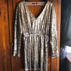 All items reduced! Boohoo gold sequin mini