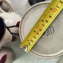 Set of 4 of 2  Coffee / Tea Mugs 12 oz Stoneware matching Milk Jug and suger bowl with lid. Speckled Beige/Brown Fall Leaves Image 8