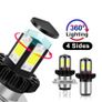 Motorcycle Headlight White Bulb H6 BA20D H4 LED Hi Lo beam Moto LED Headlight Motorbike LED Lamps Conversion Kit Bulbs 1200LM 6000K Image 3
