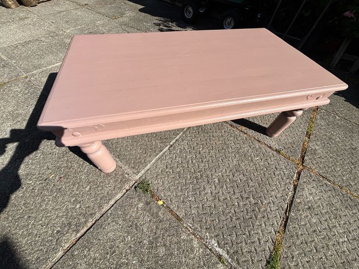 Solid wood painted coffee table
