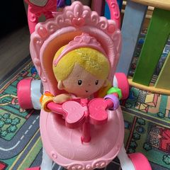 pink walker pram
