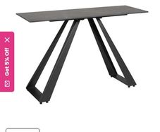 Black stone console table