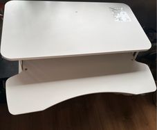 VIVO 81cm white standing desk converter with keyboard tray