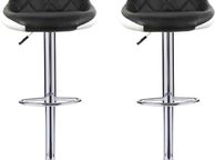 main image for ad 2 X Bar Stool with Backrest Height-Adjustable Swivel Stool, Kitchen Stool