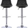 SET OF 2 Bar Stool with Backrest Height-Adjustable Swivel Stool, Kitchen Stool Image 4