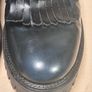 womens TOMMY HILFIGER ICONIC POLISHED LEATHER Boots black blue 8 eyelet lace up Size UK 6.5 EU 40 similar to dr martens Image 5