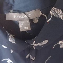 Ladies Navy Print Blouse
