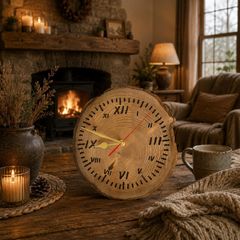 Handmade Natural Woodyn Clock - Unique Rustic Home Decor