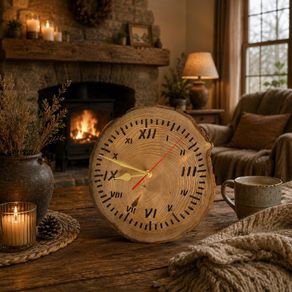 Handmade Natural Woodyn Clock - Unique Rustic Home Decor