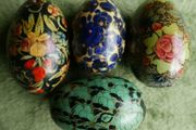Vintage 1980's  Enamel Egg Collection - 4 Eggs