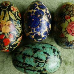 Vintage 1980's  Enamel Egg Collection - 4 Eggs