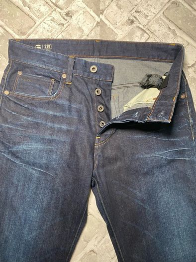 G-Star Raw 3301 Loose Fit Mens W30 L29 Dark Blue Jeans