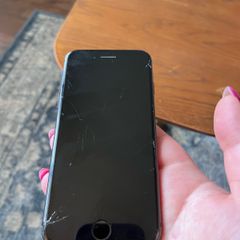 iPhone 8 with cracked screen