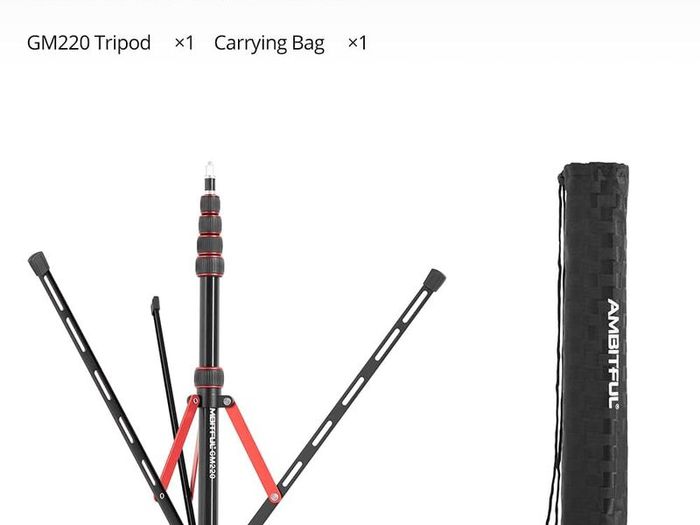 Professional Folding Tripod Light Stand 220cm/86.6"
