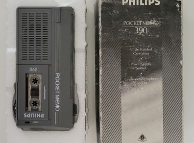 Philips 390 Retro Pocket Memo Mini Cassette Handheld Voice Recorder Dictaphone