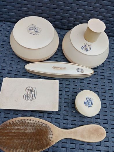 Antique Ivory Dressing Table Set, 1910