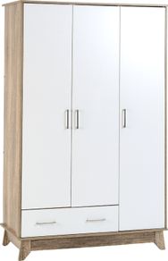 Stockholm 3 Door 1 Drawer Wardrobe