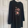 New Look Black Floral Embroidered Jumper Dress Image 4