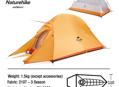BRAND NEW Tent Ultralight 20D Nylon Camping Tent Waterproof Outdoor Hiking Travel Tent Backpacking Cycling Tent