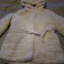 Benetton white fake fur coat, hooded Image 2