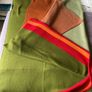 Beautiful throw/blanket green red orange Image 3