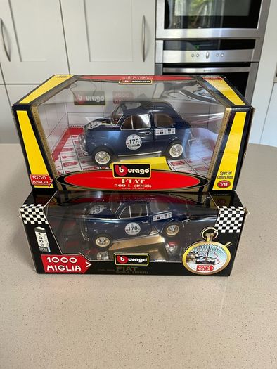Fiat 500 Mille Miglia 1:/16 Rare Burago