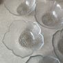 Vintage Set 7 Lotus Clear Glass Bowls Image 10