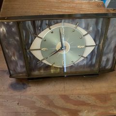 Art Deco Green Electric Mantle Clock