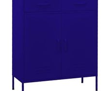 Storage Cabinet Navy Blue 80x35x101.5 cm Steel