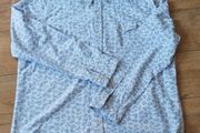 Fatface Mens pattern long sleeve Shirt light Grey 2XL size