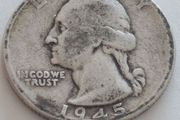 1945 silver quarter