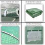 Polytunnel Greenhouse 4x3x2m Poly Tunnels Gardening Walk In Pollytunnel Tent with Steel Frame (FREE POSTAGE) Image 4