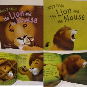 Aesop's Fables the Lion and the Mouse story book