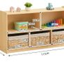 Kids Shelf 5 Section Wooden Storage Cabinet, Toy Shelf Organizers  2 Shelf Toy Organizers and Storage for Classroom Playroom Daycare and Preschool Image 3