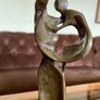 Abstract Modernist Bronze Mother and Child Sculpture Statue Figurine Image 5