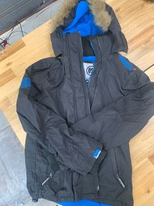 Super Dry Men's Black & Blue windcheater