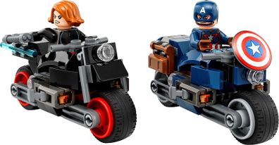 Lego Marvel Superheroes 76260: Black Widow & Captain America Motorcycles (2023) 100% Complete (NO BOX)