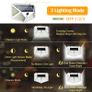 100 LED Solar Light Outdoor Solar Wall Lamp PIR Motion Sensor Lamp Waterproof Solar Light For Garden Patio Shed Garage Wall Side BackDecoration Street Image 5