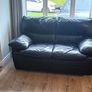 Black leather Sofa Image 3