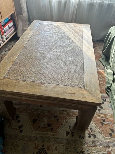 Large solid coffee table