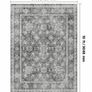 Area Rug, 8 x 10 ft Large Washable Rug, Non-Slip and Tear-Resistant Soft Carpet, Pet & Child Friendly Vintage Area Rugs, Indoor Mat for Bedroom, Living Room Image 3