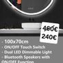 LED Bathroom Mirror Demister Dual LED Speakers Image 2
