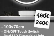 LED Bathroom Mirror Bluetooth Speakers Antifog Irregular Shape