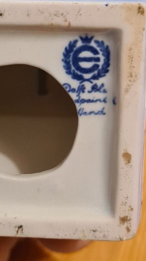 Dutch Delft Hand Painted Blue And White Ornament. 7 in total.All Marked.