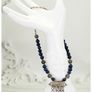 Vintage Yemeni Jewish Lapis Lazuli Amulet Necklace Image 9