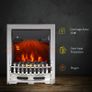LED Flame Electric Fire Place-Silver Image 3