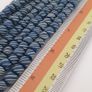Vintage African Style White Stripe Blue 7mm -8mm Glass Beads Necklace Strand Image 5